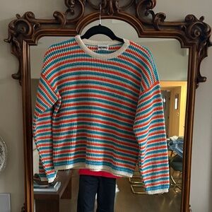 Stripe multicolor vintage sweater made in the USA